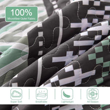 Load image into Gallery viewer, Boho Sage Green Reversible 3 Piece Quilt Set