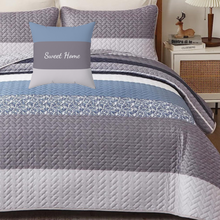 Load image into Gallery viewer, Boho Blue Grey Accent Pillow