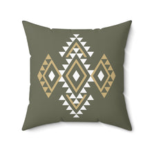Load image into Gallery viewer, Boho Aztec Olive Accent Pillow