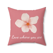 Load image into Gallery viewer, Pink Floral Accent Pillow