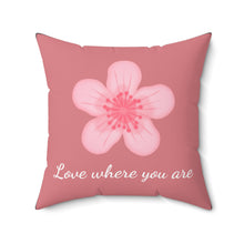 Load image into Gallery viewer, Pink Floral Accent Pillow