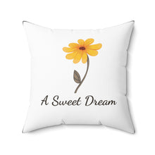 Load image into Gallery viewer, Yellow Floral "A Sweet Dream" Accent Pillow