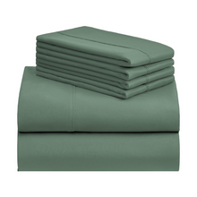 Load image into Gallery viewer, Moss Green Deep Pocket 6 Piece Sheet Set