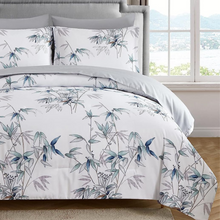 Load image into Gallery viewer, Botanical Blue Leaves 7 Piece Comforter Set