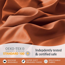 Load image into Gallery viewer, Autumn Orange Deep Pocket 6 Piece Sheet Set