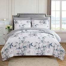 Load image into Gallery viewer, Botanical Blue Leaves 7 Piece Comforter Set