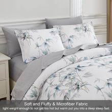 Load image into Gallery viewer, Botanical Blue Leaves 7 Piece Comforter Set