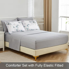 Load image into Gallery viewer, Botanical Blue Leaves 7 Piece Comforter Set