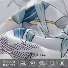 Load image into Gallery viewer, Botanical Blue Leaves 7 Piece Comforter Set