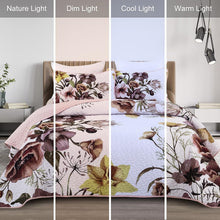 Load image into Gallery viewer, Boho Blush Floral Reversible 3 Piece Bedding Quilt Set