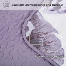 Load image into Gallery viewer, Boho Purple Floral Reversible 3 Piece Bedding Quilt Set