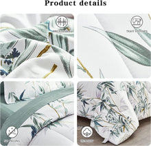 Load image into Gallery viewer, Botanical Green Leaves Reversible 7 Piece Comforter Set