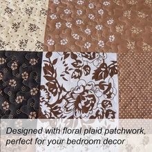 Load image into Gallery viewer, Khaki Floral Patchwork 3 Piece Bedding Quilt Set