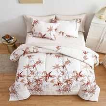 Load image into Gallery viewer, Botanical Burnt Orange Leaves 7 Piece Comforter Set