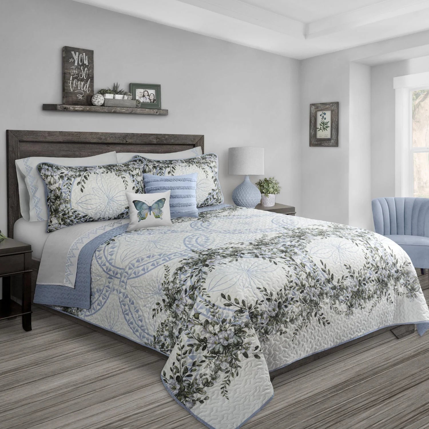 Aqua Oasis 3-Piece Quilted Bedding Set NCU0DV050 main image 1