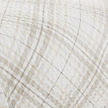 Load image into Gallery viewer, Beige Taupe Brown Plaid 3 Piece Bedding Quilt Set