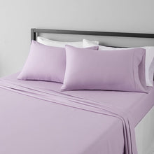 Load image into Gallery viewer, Solid Lavender Deep Pocket 4 Piece Sheet Set