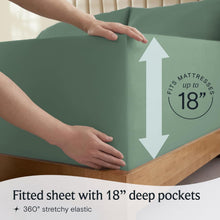Load image into Gallery viewer, Moss Green Deep Pocket 6 Piece Sheet Set