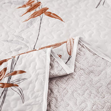 Load image into Gallery viewer, Botanical Burnt Orange Leaves Reversible 3 Piece Bedding Quilt Set