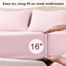 Load image into Gallery viewer, Pink Deep Pocket 4 Piece Sheet Set