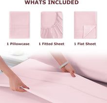 Load image into Gallery viewer, Pink Deep Pocket 4 Piece Sheet Set