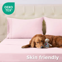 Load image into Gallery viewer, Pink Deep Pocket 4 Piece Sheet Set