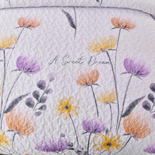 Load image into Gallery viewer, Purple & Yellow Floral 3 Piece Bedding Quilt Set