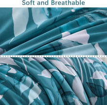 Load image into Gallery viewer, Botanical Teal Leaves 3 Piece Comforter Set