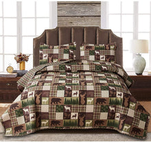 Load image into Gallery viewer, Forest Wildlife Cottage Bedding Quilt Set