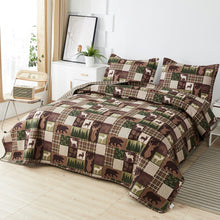 Load image into Gallery viewer, Forest Wildlife Cottage Bedding Quilt Set