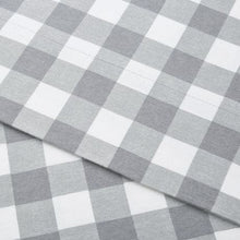 Load image into Gallery viewer, Maxtona Sheet Sets Grey Plaid - 4 Piece 100% Cotton Flannel Sheets