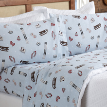 Load image into Gallery viewer, Ice Skating - 4 Piece 100% Turkish Cotton Flannel Sheets • Deep Pocket