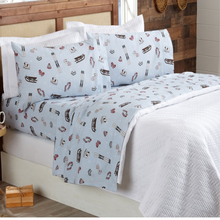 Load image into Gallery viewer, Ice Skating - 4 Piece 100% Turkish Cotton Flannel Sheets • Deep Pocket