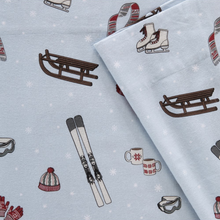Load image into Gallery viewer, Ice Skating - 4 Piece 100% Turkish Cotton Flannel Sheets • Deep Pocket