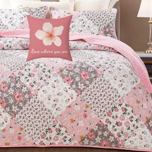 Load image into Gallery viewer, Pink Floral Accent Pillow
