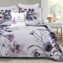 Load image into Gallery viewer, Purple Floral Accent Pillow
