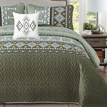 Load image into Gallery viewer, Boho Aztec Olive Accent Pillow
