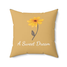 Load image into Gallery viewer, Yellow Floral &quot;A Sweet Dream&quot; Accent Pillow
