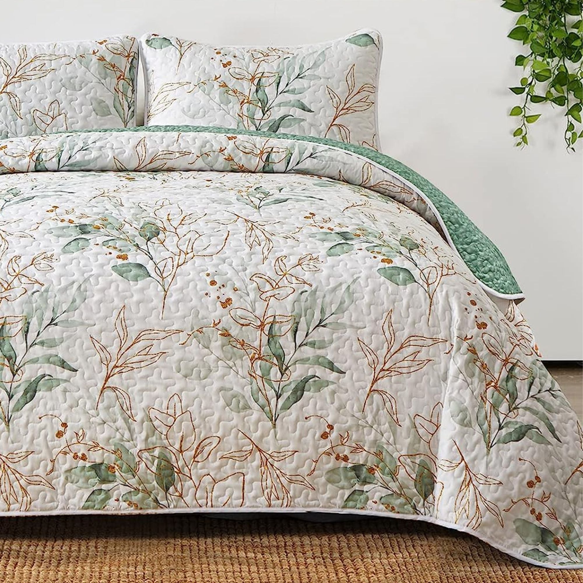 Fall Leaves 3-Piece Quilted Bedding Set GFTONT1743 main image 0