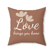 Load image into Gallery viewer, Taupe Floral Accent Pillow
