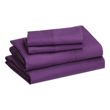 Load image into Gallery viewer, Plum Deep Pocket 4 Piece Sheet Set
