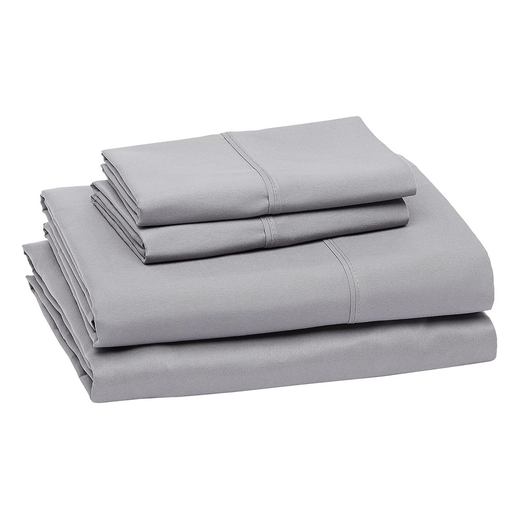Solid Grey Deep Pocket 4 Piece Sheet Set