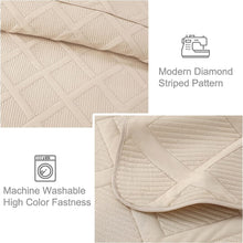 Load image into Gallery viewer, Solid Beige 3 Piece Lightweight Bedding Quilt Set
