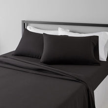 Load image into Gallery viewer, Solid Black Deep Pocket 4 Piece Sheet Set
