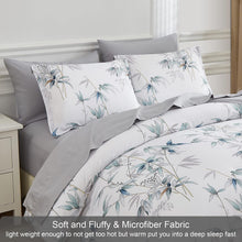 Load image into Gallery viewer, Botanical Blue Leaves 7 Piece Comforter Set
