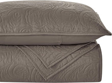 Load image into Gallery viewer, Dark Taupe 3 Piece Lightweight Bedding Quilt Set
