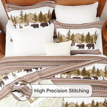 Load image into Gallery viewer, Cabin Forest Wildlife 3 Piece Bedspread Set
