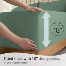 Load image into Gallery viewer, Moss Green Deep Pocket 6 Piece Sheet Set
