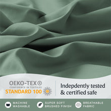 Load image into Gallery viewer, Moss Green Deep Pocket 6 Piece Sheet Set
