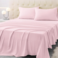 Load image into Gallery viewer, Pink Deep Pocket 4 Piece Sheet Set
